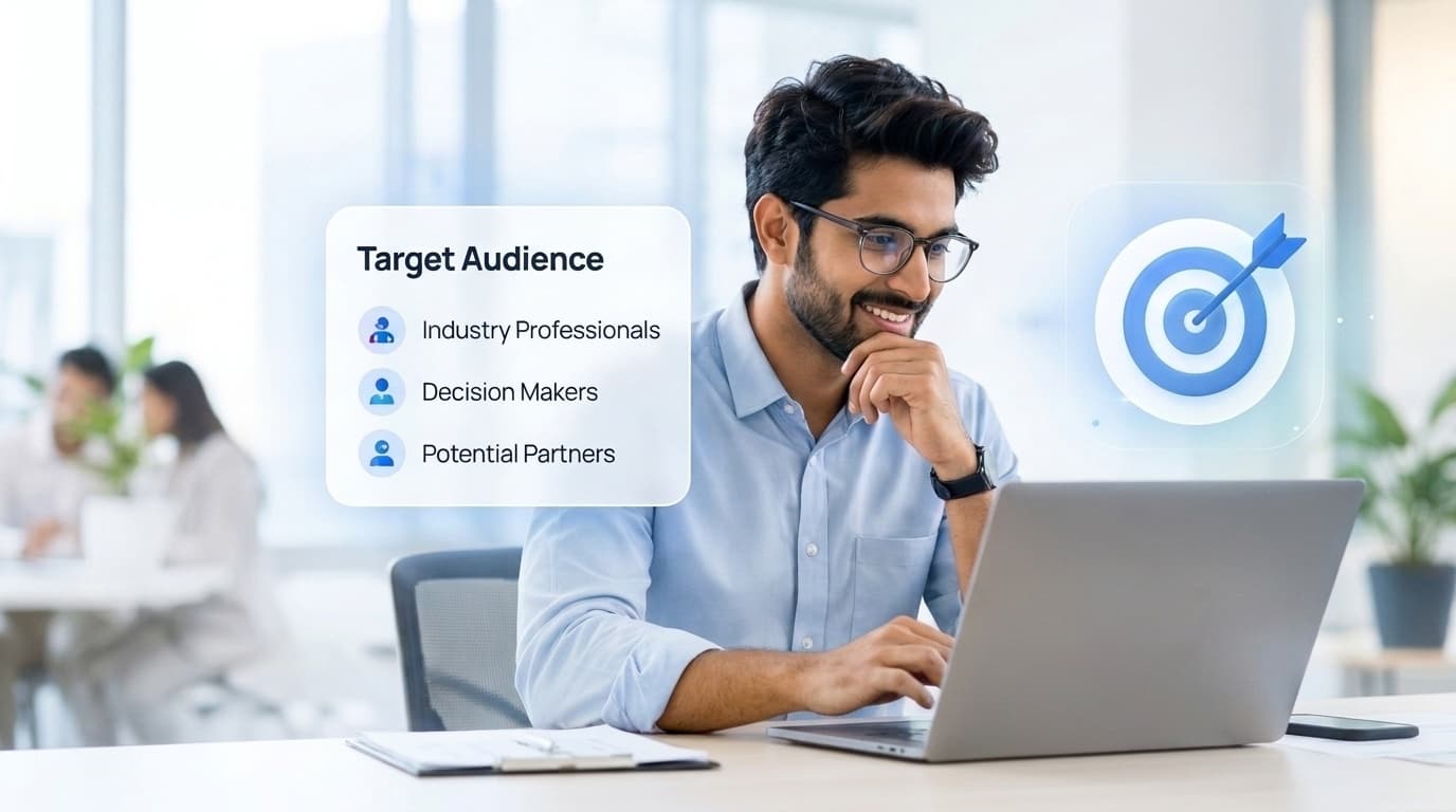 Personalised Outreach — Strategic professional analysing target audience and network alignment